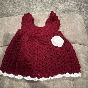 0-3 month crocheted baby dress!